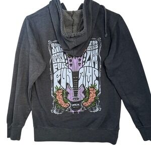 Jerry Garcia Mens Small Hand Picked Zip Up Hoodie Grateful Dead Blue Organic